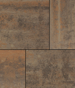 Тротуарная плитка Квадрат Листопад гладкий  600х600 - klen_standart